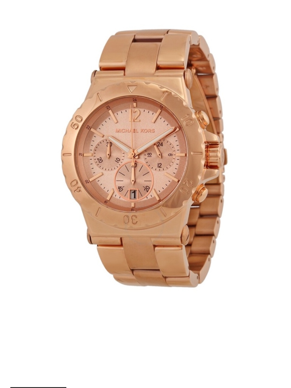Michael Kors Rose Gold Stainless Steel Chronograph Watch